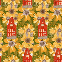 Seamless pattern with netherlands traditional vector