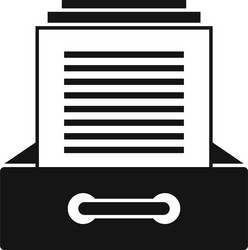 workflow document icon simple style vector image