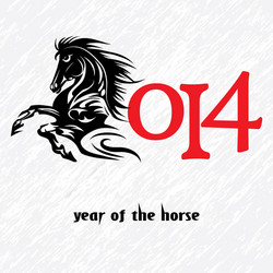 Chinese Horse Symbol 2014 Vector Image