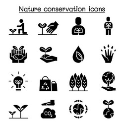 Eco friendly nature conservation environmentalist vector