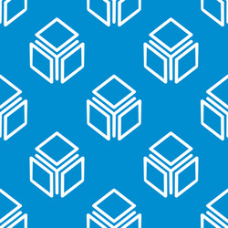 outline cube seamless background print repeat vector image