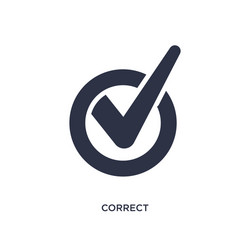 Correct icon on white background simple element vector