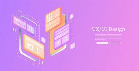 creates a custom design for mobile application vector image