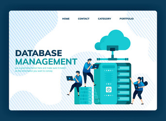 for database management system data storage vector image