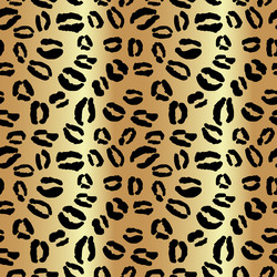Gold leopard print repeat pattern design vector
