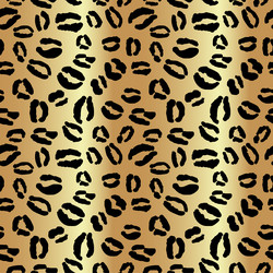 Gold leopard print repeat pattern design vector