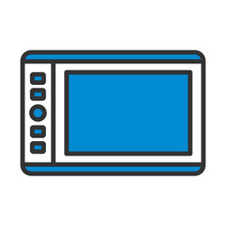 graphic tablet icon vector