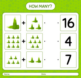 How many counting game with bamboo shoot vector