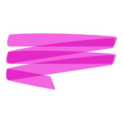 pink highlighter strokes emphasizing important vector image