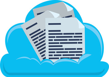 cloud computing server with documents vector image