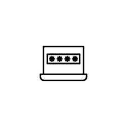 Computer password icon vector