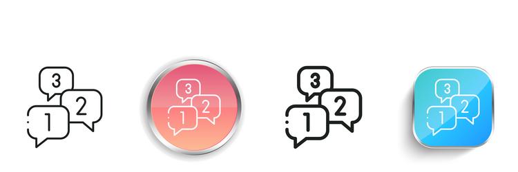 countdown icon thin linear regular and button vector image