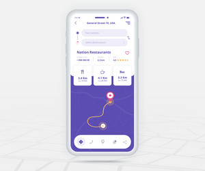 map gps navigation app ux ui concept mobile vector image