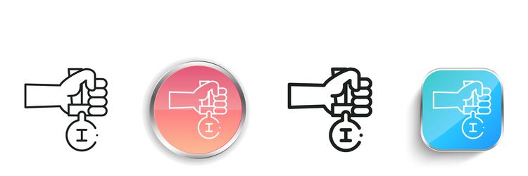 medal icon thin linear regular and button style vector image