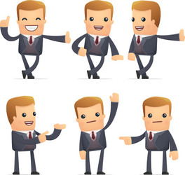 Set of advisor character in different poses vector