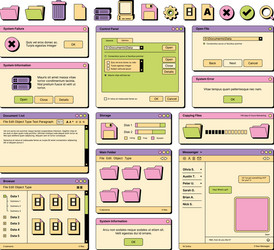 90s Web UI Retro Computer Interface vector image