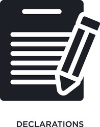 declarations isolated icon simple element from vector image