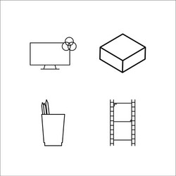 Design and studio simple linear icon setsimple vector