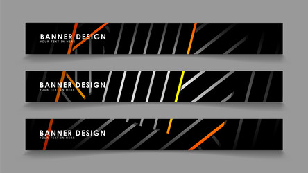 abstract banner design with color gradient line vector image