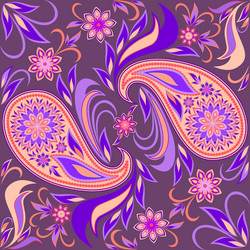 bandana paisley - print square Vector Image