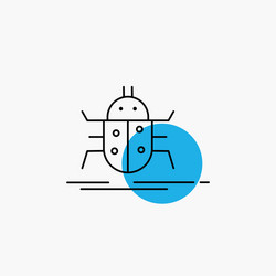 Bug bugs insect testing virus line icon vector