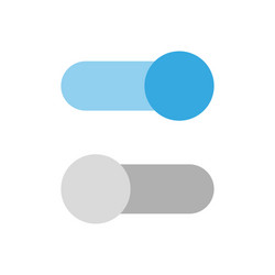 flat icon on and off toggle switch button format vector image