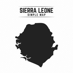 Abstract Sierra Leone Simple Map Background Vector Image