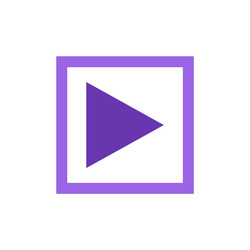 Simple common square play button vector