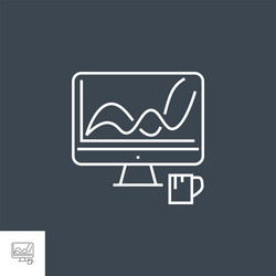 Web analytics thin line icon vector