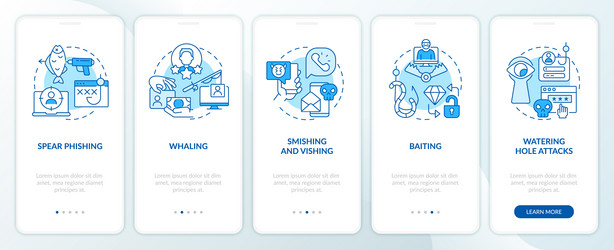 Phases of social engineering attacks rectangle Vector Image