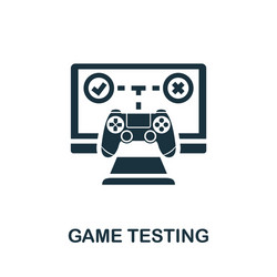 game testing icon simple element from vector image