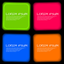 Set colorful squares with overlapping creative vector