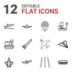 airplane icons Vector Image