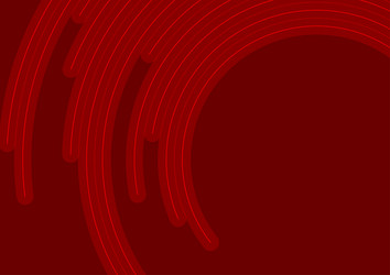 bright red minimal round lines abstract vector image