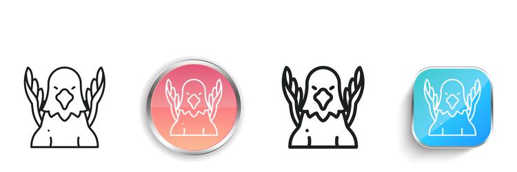 griffin icon thin linear regular and button style vector image