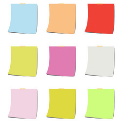 Color note stickers four sheets for notes Vector Image