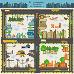 set of modern city elements for creating your own vector image