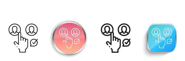 counting icon thin linear regular and button vector image