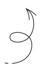 Curved arrow doodle Royalty Free Vector Image - VectorStock