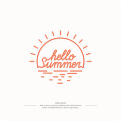 emblem hello summer vector