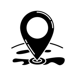 Location pointer black glyph icon gps position vector