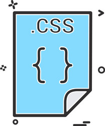 css application download file files format icon vector image