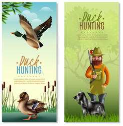 duck hunting vertical banners Vector Image