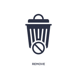 Remove icon on white background simple element vector