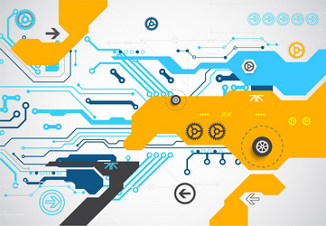 abstract technology circuit board communication vector