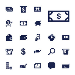 cash icons vector