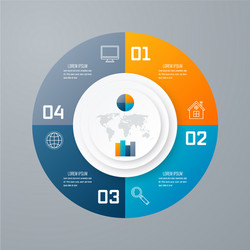 template for cycle diagram graph presentation vector image