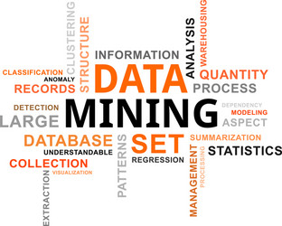 Data Mining Word Cloud vector image