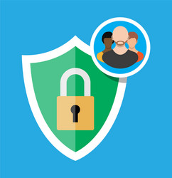 Lock Shield with User Icon - Security vector