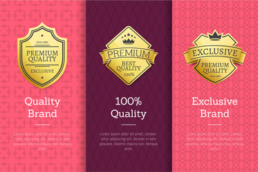 quality brand exclusive product vector